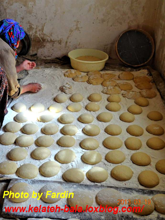 نان های محلی روستای کلاته بالا شهرک قدس قاین